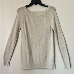 GAP Off White Boat Neck Ribbed Sweater XS
